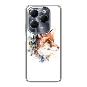 Чохли з картинкою Лисичка для Infinix Hot 40 Play (VPrint) (Лиса в квітах)