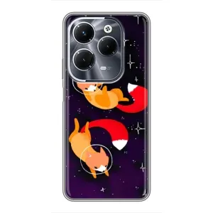 Чохли з картинкою Лисичка для Infinix Hot 40 Play (VPrint) (Лисички космонавти)