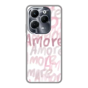 Чохол з розовим принтом для Infinix Hot 40 Play (Аморе любов)