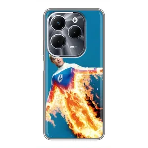 Чохол з принтом Фантастична четвірка для Infinix Hot 40 Play (Людина-факел у вогні)