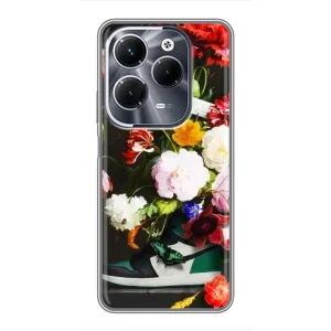 Брендновые Чехлы для Infinix Hot 40 Play - (PREMIUMPrint) (Nike цветы)