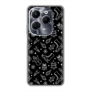 Новогодние, Праздничные Чехлы для Infinix Hot 40 Play - 2024 год (Новогодний фон)