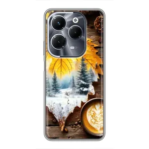 Чохол з унікальним дизайном 'Осінь з кавою' для Infinix Hot 40 Play (Осінньо-зимова кава)