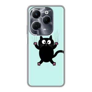 Чохол з принтом для Infinix Hot 40 Play (AlphaPrint) Модні коти (Падаючий кіт)