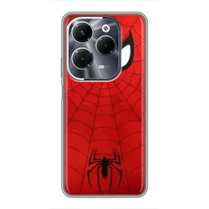 Чехол с человеком пауком для Infinix Hot 40 Play - (AlphaPrint) (Паук (Марвел))