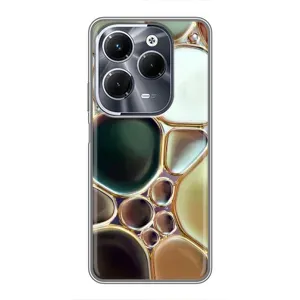 Мраморний чехол на Infinix Hot 40 Play (VPrint) (Радужний Мрамор)