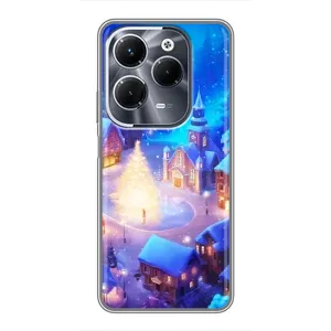 Рождественские Чехлы для Infinix Hot 40 Play (VPrint) (Рождественский город)