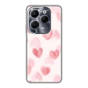 Чохол з розовим принтом для Infinix Hot 40 Play (Рожеві сердечки)