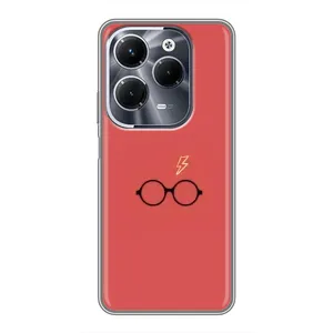 Чехлы с Гарри Поттером для Infinix Hot 40 Play (AlphaPrint) (шрам и очки)