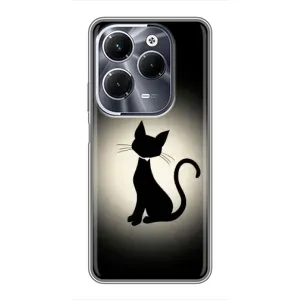 Чохол з принтом для Infinix Hot 40 Play (AlphaPrint) Модні коти (Силует котика)