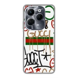 Брендновые Чехлы для Infinix Hot 40 Play - (PREMIUMPrint) (Стиль GUUCI)