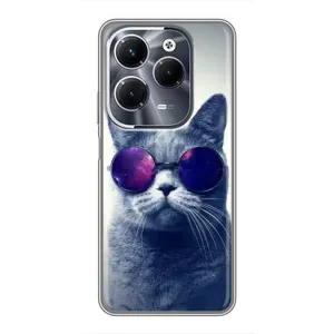Чохол з принтом для Infinix Hot 40 Play (AlphaPrint) Модні коти (Стильний кіт)