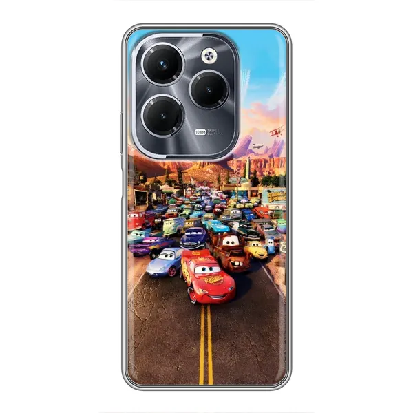 Чехол с принтом «Тачки на трассе» для Infinix Hot 40 Play Чехол с принтом «Тачки на трассе» для Infinix Hot 40 Play