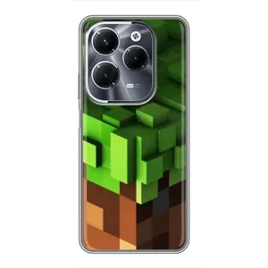 Чехол Майнкрафт на Infinix Hot 40 Play (AlphaPrint) Minecraft (текстура Майнкрафт)