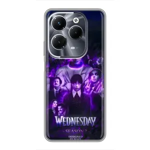 Чохол з дизайном Венздей 2 на Infinix Hot 40 Play (Фіолетова магія Венздей)
