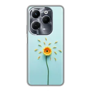 Чохли з квітами для Infinix Hot 40 Play (VPrint) (Жовта квітка)
