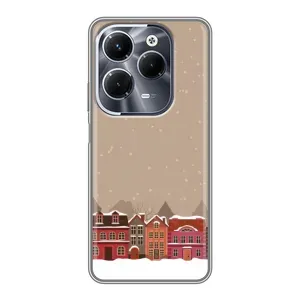 Новогодние, Праздничные Чехлы для Infinix Hot 40 Play - 2024 год (Зимний город)