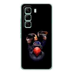 Чехол с Обезьянами Infinix Hot 60 Pro - (AlphaPrint)
