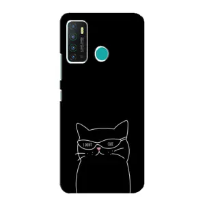 Чехол с рисунком кот на Infinix Hot 9 / Hot 9 Pro (Равнодушный кот)