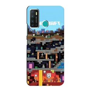 Чехол Майнкрафт на Infinix Hot 9 / Hot 9 Pro (AlphaPrint) Minecraft (фон Minecraft)