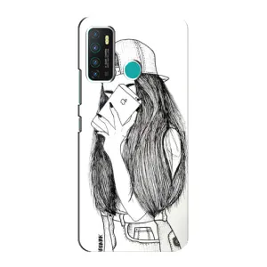 Чехол с печатью для Infinix Hot 9 / Hot 9 Pro - (Мода) (AlphaPrint) (Фото девочки)