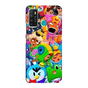 Чехол для Infinix Hot 9 / Hot 9 Pro Бравл Старс (VPrint) (герои Бравл Старс)