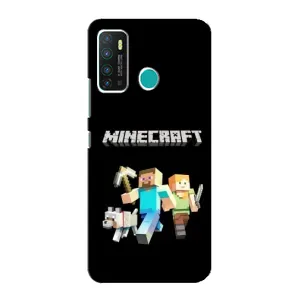 Чехол Майнкрафт на Infinix Hot 9 / Hot 9 Pro (AlphaPrint) Minecraft (герои Minecraft)