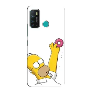 Чехол с Симпсонами для Infinix Hot 9 / Hot 9 Pro (VPrint) (Гомер с пончиком)
