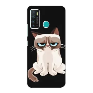 Чехол с принтом для Infinix Hot 9 / Hot 9 Pro (AlphaPrint) Модные коты (Грустный кот)