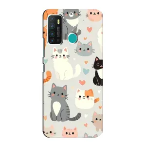 Чехол с рисунком кот на Infinix Hot 9 / Hot 9 Pro (Коллаж котов)