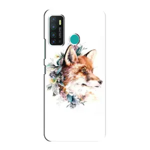 Чохли з картинкою Лисичка для Infinix Hot 9 / Hot 9 Pro (VPrint) (Лиса в квітах)