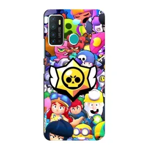 Чехол для Infinix Hot 9 / Hot 9 Pro Бравл Старс (VPrint) (Лого Brawl Stars)