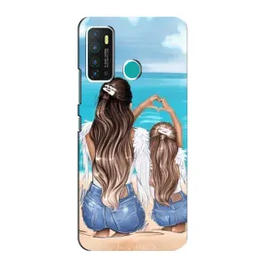 Чехол с печатью для Infinix Hot 9 / Hot 9 Pro - (Мама с ребенком) (AlphaPrint) (Мама с доченькой)