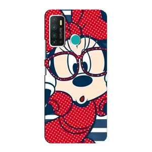 Эксклюзивный чехол для Infinix Hot 9 / Hot 9 Pro (AlphaPrint - Мультяшные) (Маус в очках)