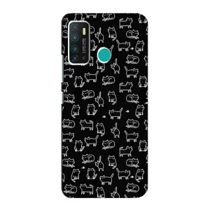 Чехол с принтом для Infinix Hot 9 / Hot 9 Pro (AlphaPrint) Модные коты (Меленькие котики)