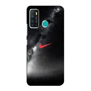 Чехол для Infinix Hot 9 / Hot 9 Pro - с принтом Найк (AlphaPrint) (Найк красный)