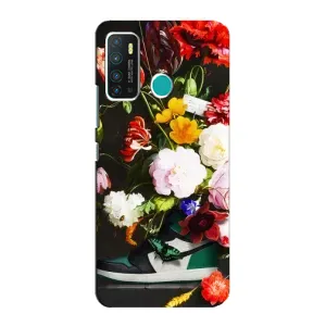 Брендновые Чехлы для Infinix Hot 9 / Hot 9 Pro - (PREMIUMPrint) (Nike цветы)