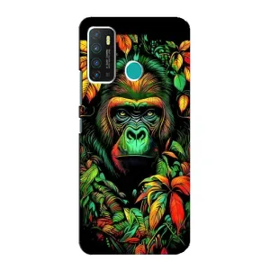 Чехол с Обезьянами Infinix Hot 9 / Hot 9 Pro - (AlphaPrint) (Обезьяна в тропиках)