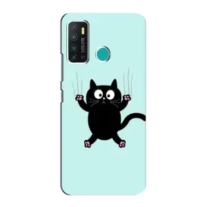 Чехол с принтом для Infinix Hot 9 / Hot 9 Pro (AlphaPrint) Модные коты (Падающий кот)