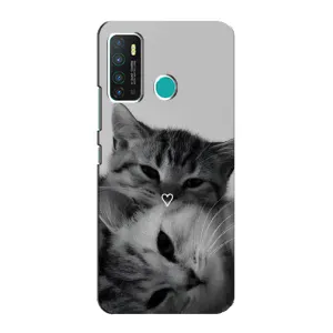 Чехол с рисунком кот на Infinix Hot 9 / Hot 9 Pro (Пара котов)