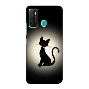Чехол с принтом для Infinix Hot 9 / Hot 9 Pro (AlphaPrint) Модные коты (Силуэт котика)