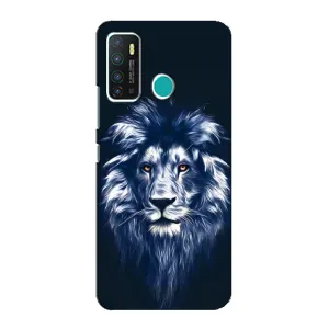 Чохол з картинкою ЛЕВ для Infinix Hot 9 / Hot 9 Pro (VPrint) (Синій Лев)