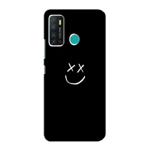 Чехол для Инфиникс Хот 9 / Хот 9 Про - (AlphaPrint) с печатью (ТОП продаж) (Смайл)