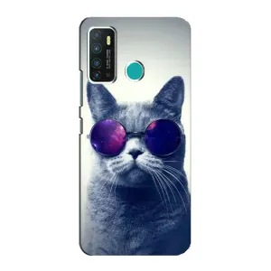 Чехол с принтом для Infinix Hot 9 / Hot 9 Pro (AlphaPrint) Модные коты (Стильный кот)
