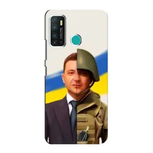 Чохол для Infinix Hot 9 / Hot 9 Pro (AlphaPrint - с принтом Зеленського) (Зеленский солдат)