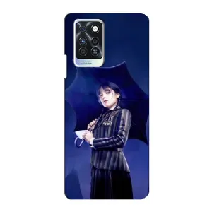 Чохли Венсдей на Infinix Note 10 Pro Уенсдей (AlphaPrint) (Венздей з парасолькою)