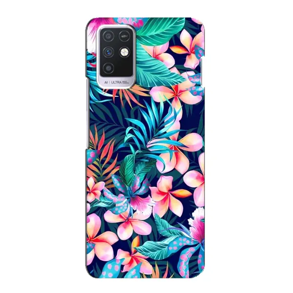 Чехол с принтом «Красочные цветы» для Infinix Note 10