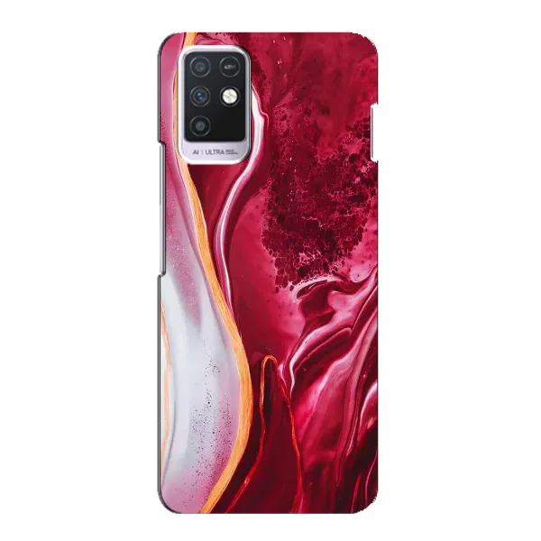 Чехол с принтом «Мрамор красный» для Infinix Note 10