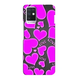 Чехлы для любимой на Інфінікс Ноут 10 (VPrint) (Pink hearts)