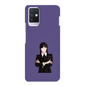 Чохли Венсдей на Infinix Note 10 Уенсдей (AlphaPrint) (Венздей у чорному)